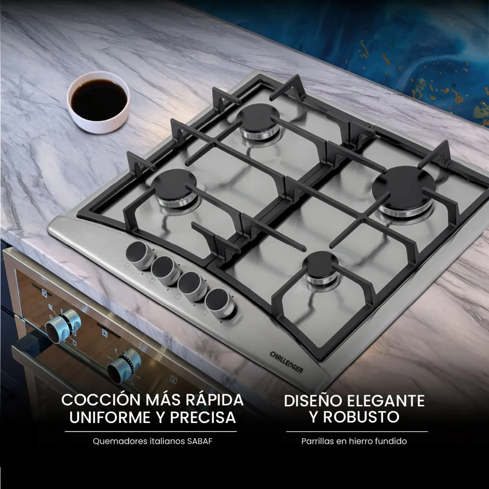 Cocina de empotrar CHALLENGER 60 cm 4 Pt Gas - SA 6160 EI - Image 5