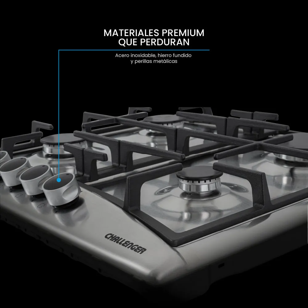 Cocina de empotrar CHALLENGER 60 cm 4 Pt Gas - SA 6160 EI - Image 6
