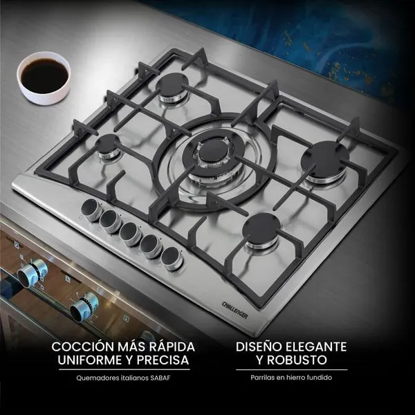 Cocina de Empotrar CHALLENGER 70 cm 5 Pt Gas - SA 6170 EI - Image 6